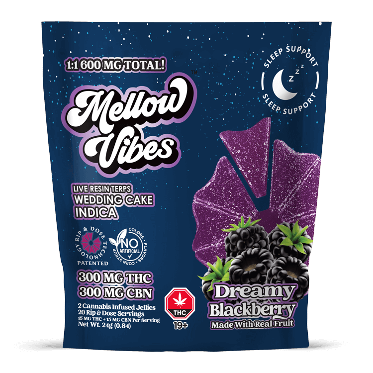 Mellow Vibes THC/CBN Jellies | 600MG Mellow Vibes THC/CBN Jellies | 600MG