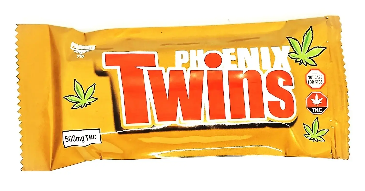 Twins 500 mg THC chocolate bar - Phoenix 710