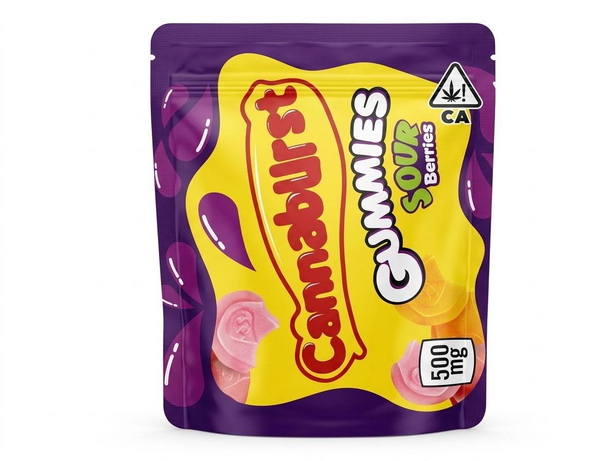Cannaburst Gummies Sours 500mg THC infused edibles gummies Cannaburst Gummies Sours 500mg THC infused edibles gummies