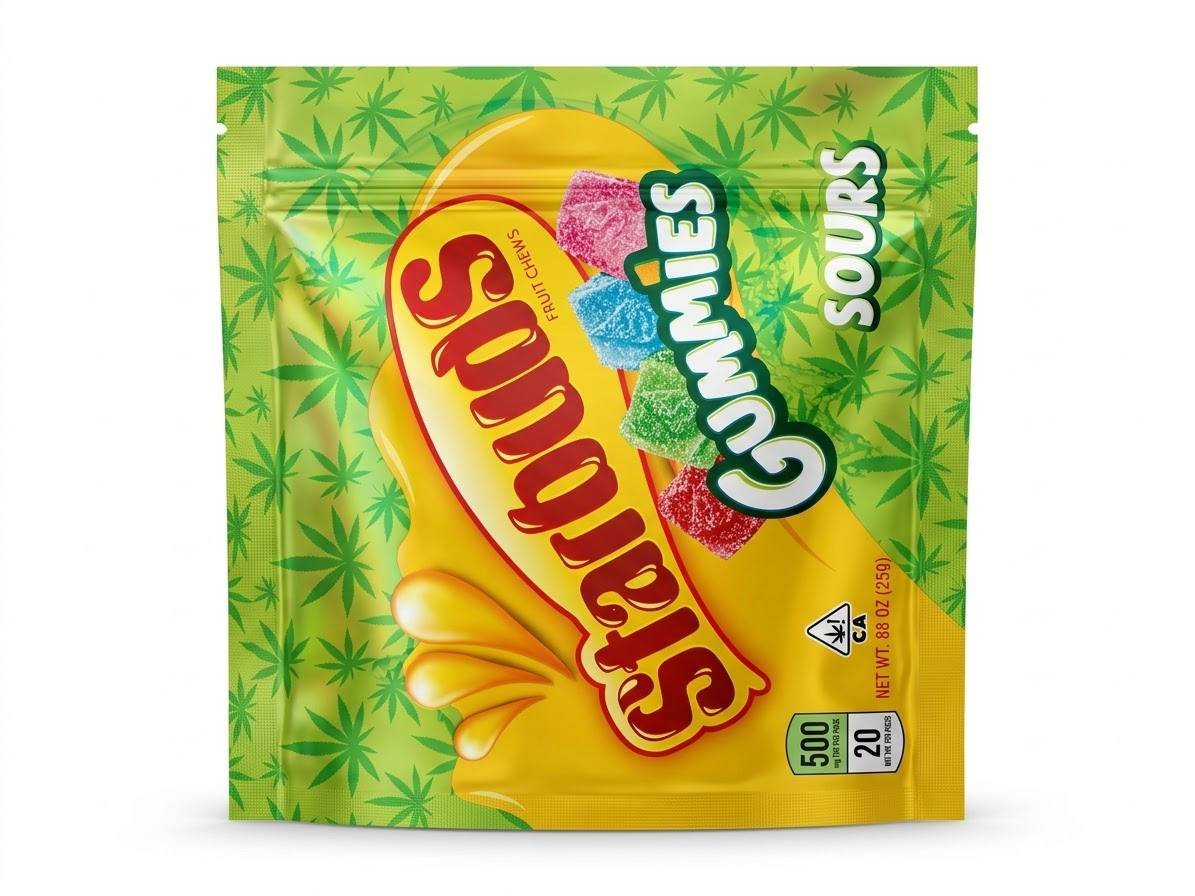 Cannaburst Gummies Sours 500mg THC infused edibles gummies Cannaburst Gummies Sours 500mg THC infused edibles gummies